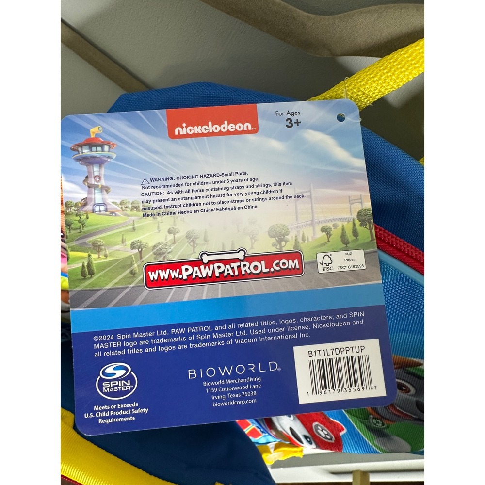Paw Patrol Backpack and Lunch Box Set Kids Blue Red Yellow Nickelodeon‎ NWT - Picture 6 of 7